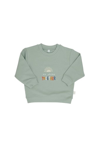 We Shine Nakışlı Sweatshirt - Mint
